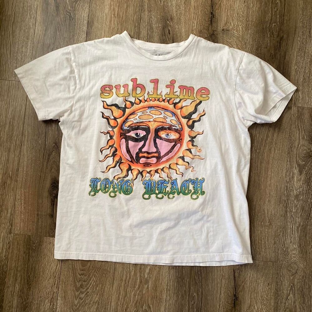 Sublime Women's White and Cream T-shirt